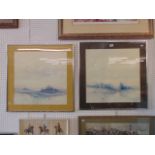 Two framed and glazed landscapes