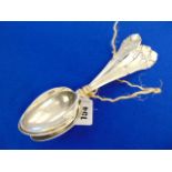 Four Danish hallmarked Silver serving spoons,