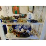 A qty of oddments inc. early Doulton, commemorative tankard etc.