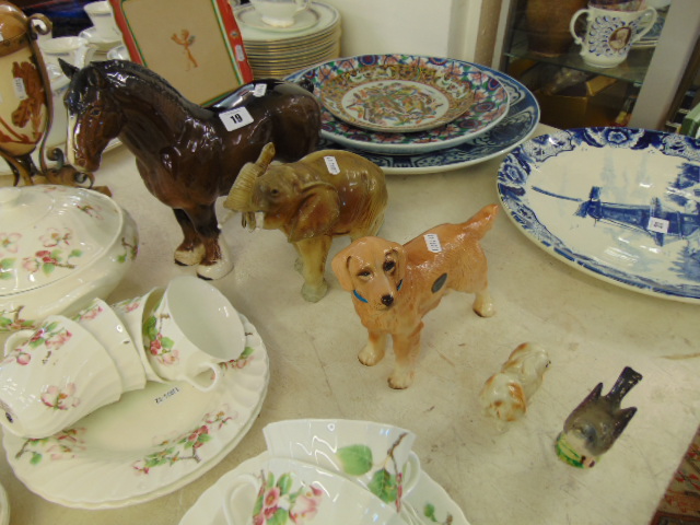 A qty of assorted animal figures, Beswick etc.