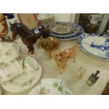 A qty of assorted animal figures, Beswick etc.