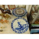 Three large good quality plates, and early oriental small plate a.