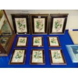 Eight porcelain framed pieces of Capodimonte pictures