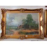 A gilt framed country scene,