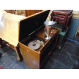 A HMV radiogram and a smokers companion