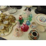 A collection of figurines, Coalport etc.