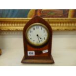 An Edwardian inlaid mantle clock