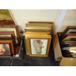 Eleven assorted framed prints