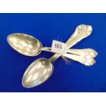 Four Danish hallmarked Silver serving spoons,