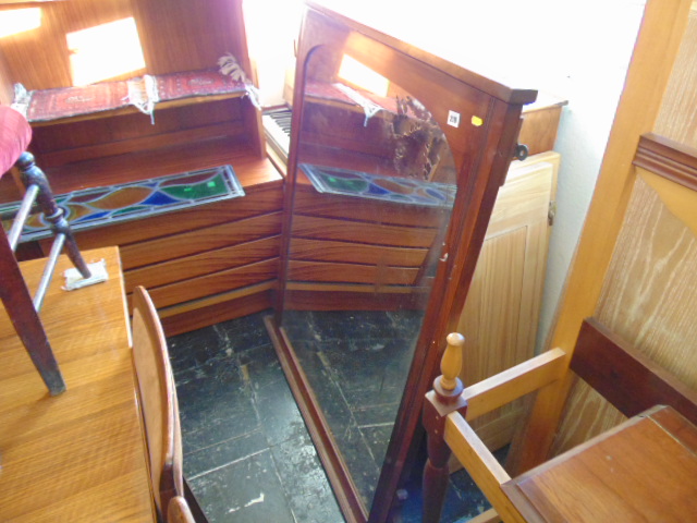 An Edwardian over mantle mirror a. - Image 2 of 3