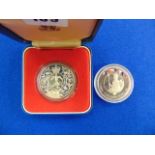 Two Silver commemorative coins,