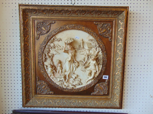 A plaque, classical scene,