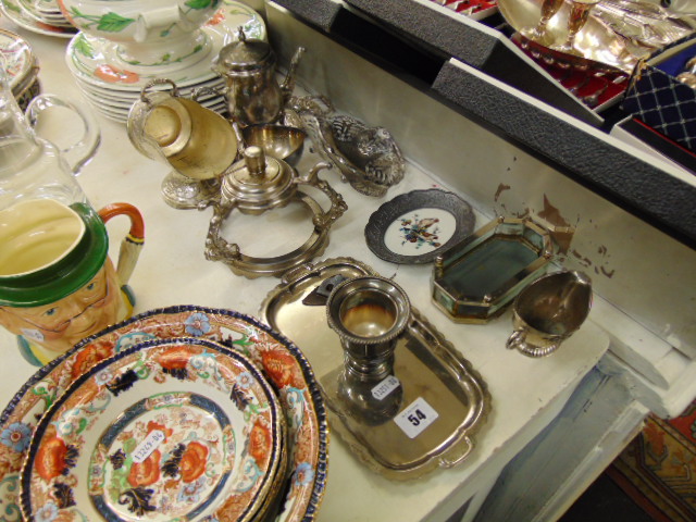 A collection of Silver plated items etc.