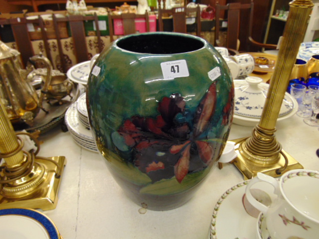 A large early Moorcroft vase/ lamp base, - Image 3 of 3
