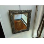 A Pewter framed Art nouveau style mirror