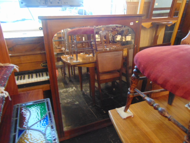 An Edwardian over mantle mirror a.