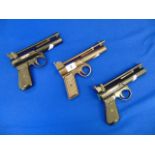 Three Webley JNR MK 2 air pistols