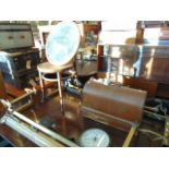 A Singer sewing machine with original receipt, 1947, two early Bentwood chairs,