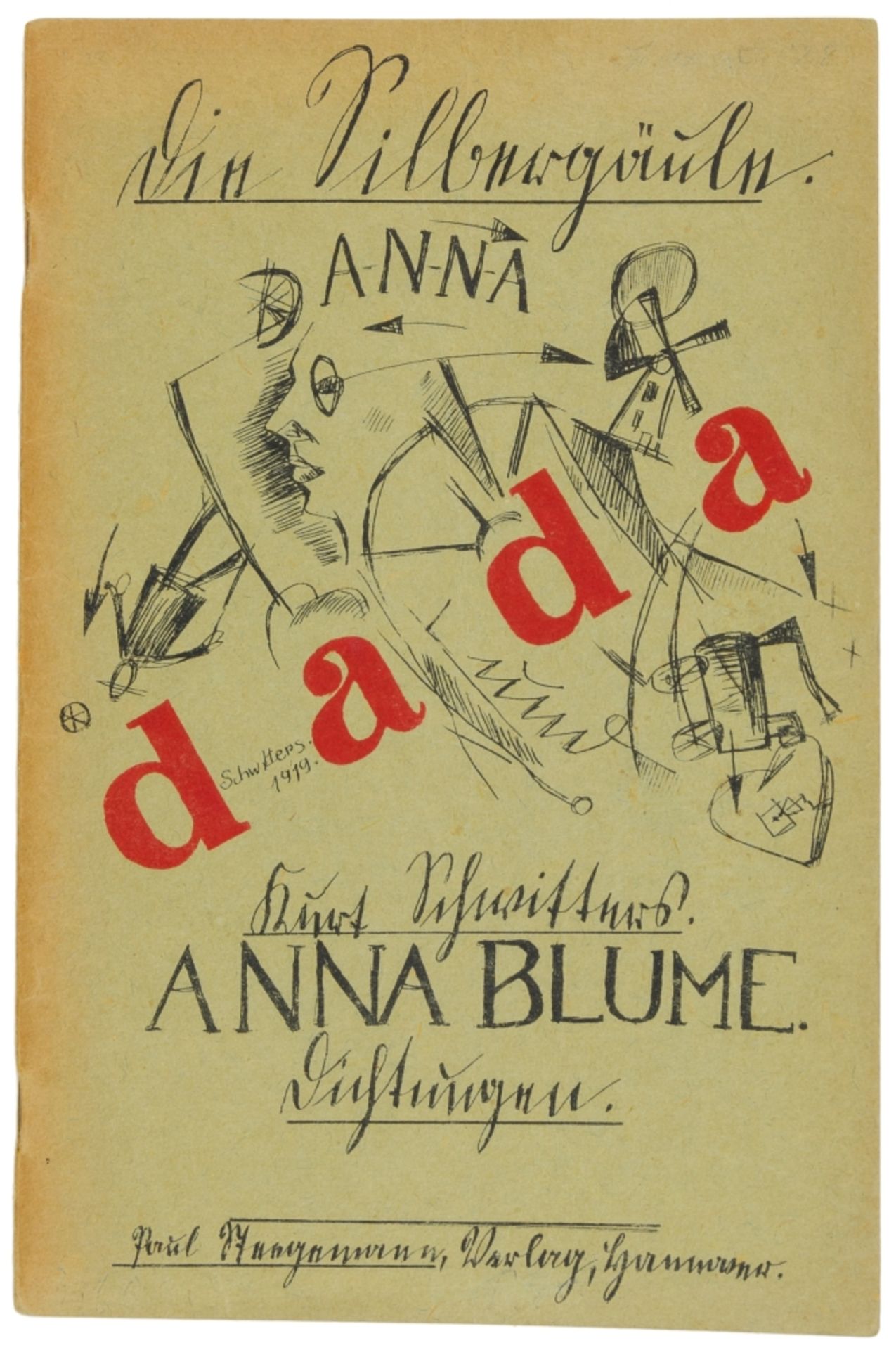 DADA - - Schwitters, Kurt. Anna Blume.