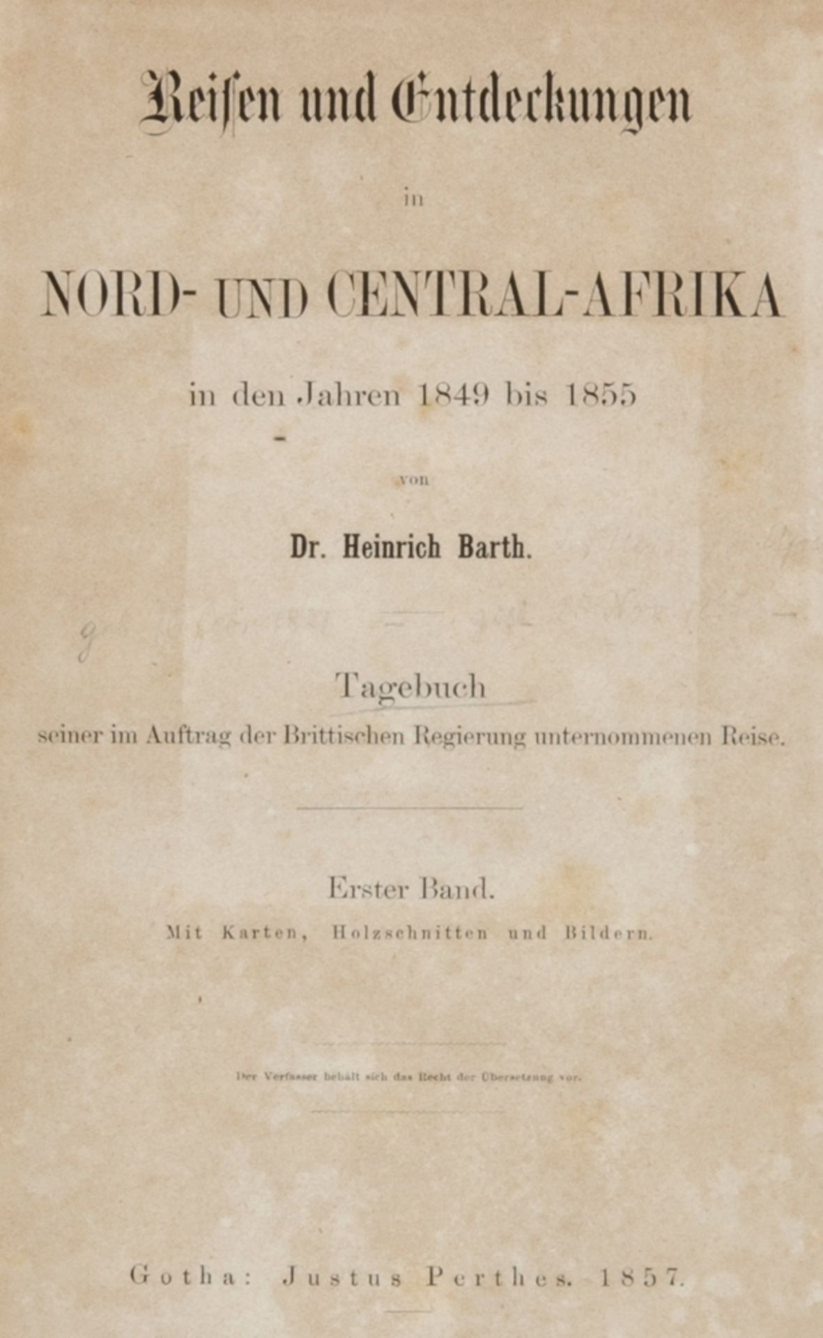 Afrika - - Barth, Heinrich. Reisen und - Bild 2 aus 2