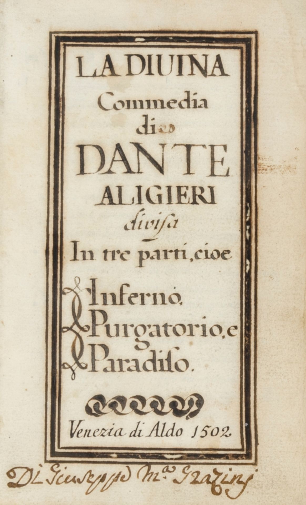 Dante Alighieri. Divina Commedia.