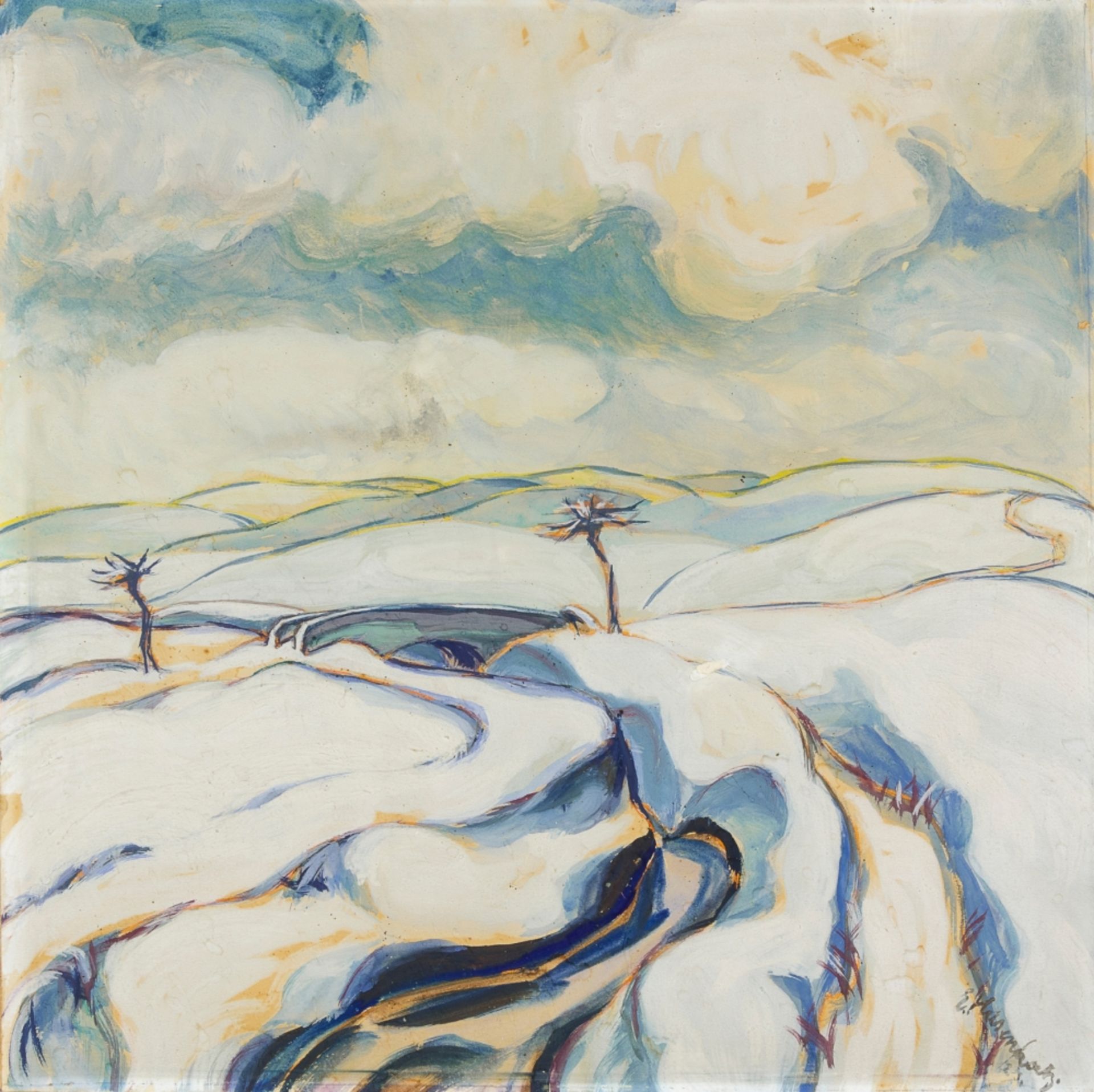 Hasenfratz, Eugen. Winterlandschaft.