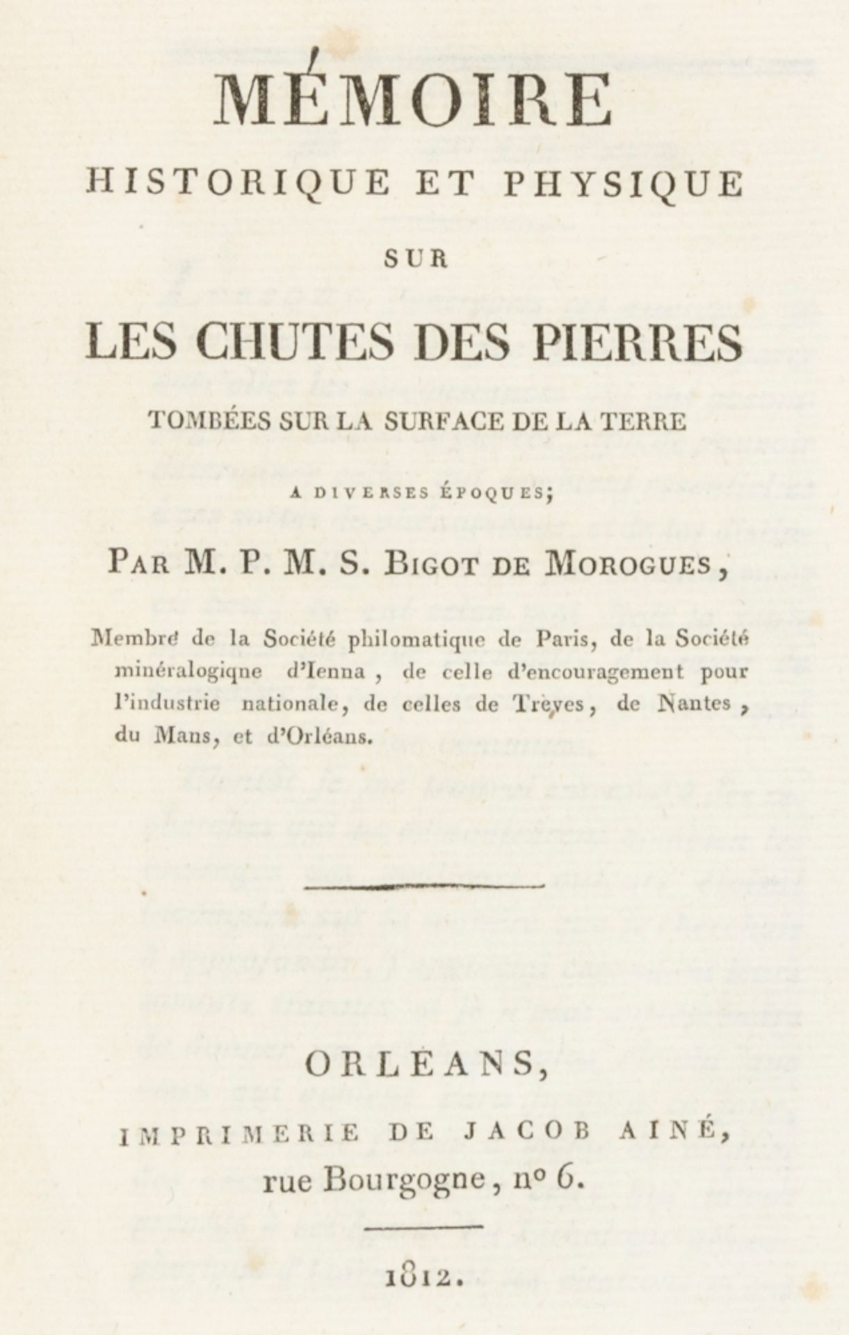 Astronomie - - Bigot de Morogues,