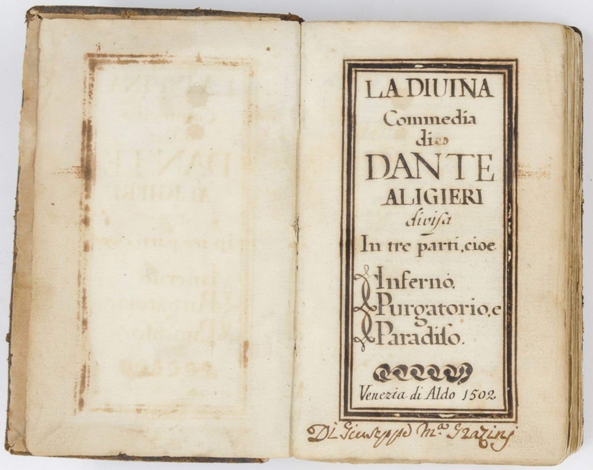 Dante Alighieri. Divina Commedia. - Bild 2 aus 2