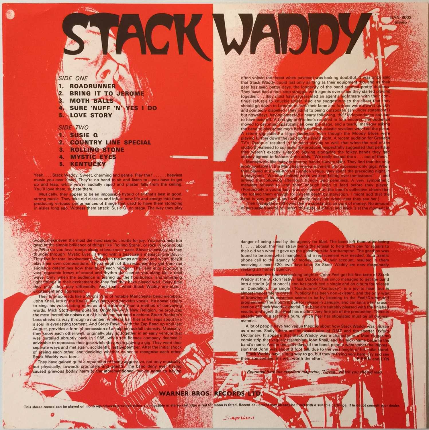 STACK WADDY - S/T LP (UK ORIGINAL W/ INSERT - DAN 8003) - Image 4 of 6
