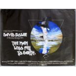 DAVID BOWIE - THE MAN WHO FELL TO EARTH UK QUAD POSTER.