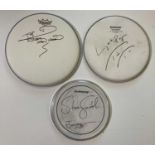 SIGNED DRUM SKINS - BON JOVI / JOURNEY / IRON MAIDEN.