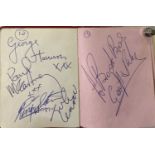 THE BEATLES - A SET OF AUTOGRAPHS IN BOOK.
