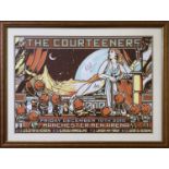 THE COURTEENERS SIGNED FRAMED TOUR POSTER.