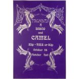 CAMEL - AN ORIGINAL 1970S CONCERT POSTER.