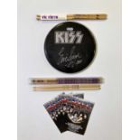 KISS AND DRUM RELATED SIGNED ITEMS.