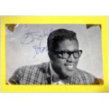 BO DIDDLEY SIGNED PHOTOGRAPH.