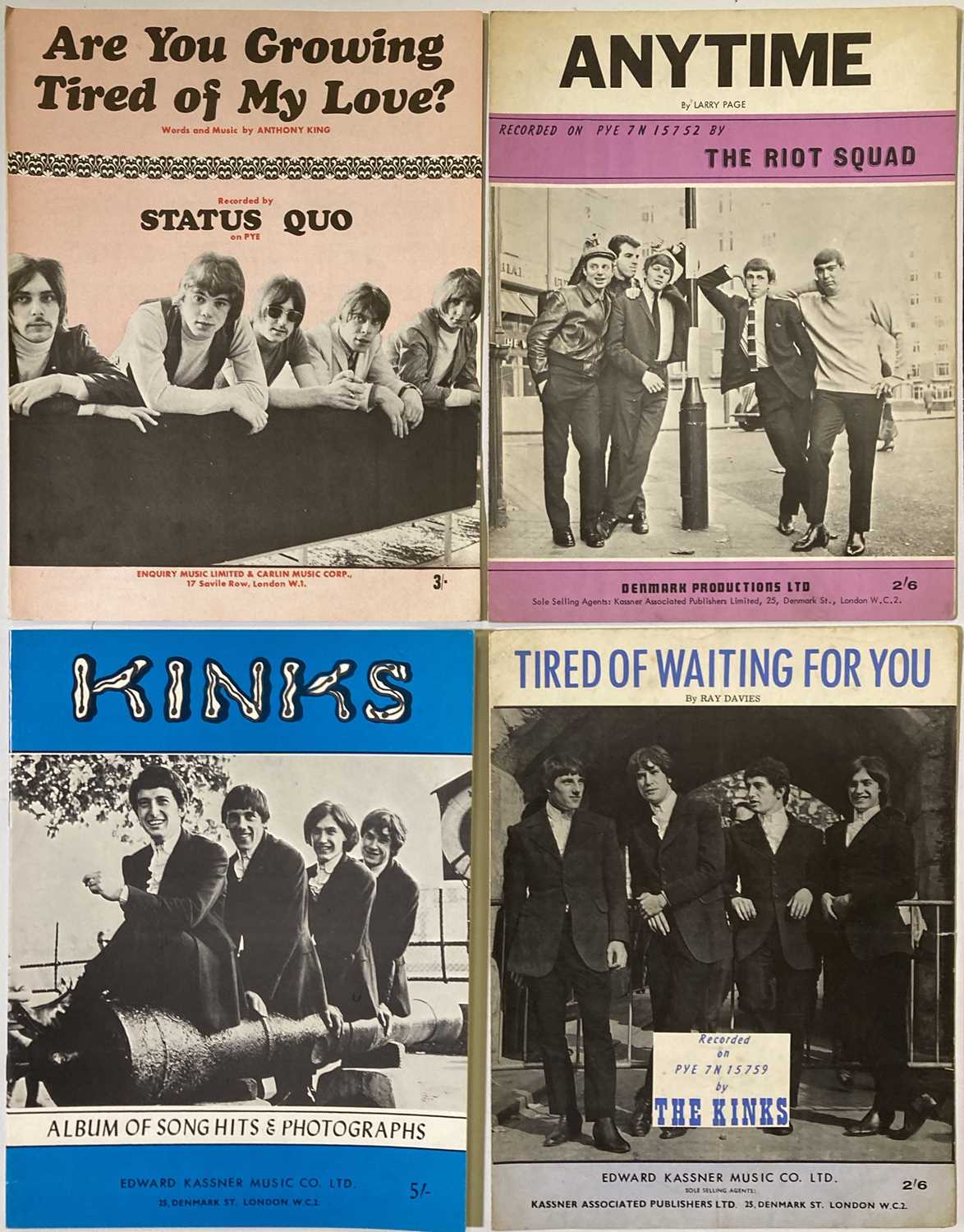 SHEET MUSIC - 1960S ARTISTS - KINKS / DAVY GRAHAM. - Image 2 of 3