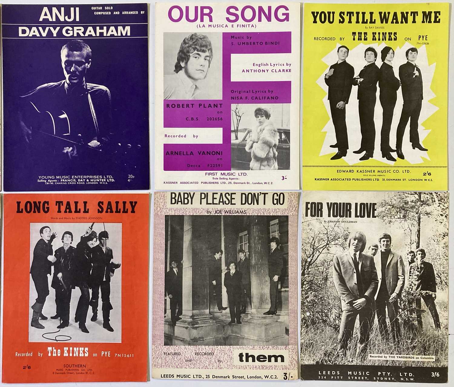 SHEET MUSIC - 1960S ARTISTS - KINKS / DAVY GRAHAM. - Image 3 of 3