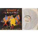 QUEEN - A KIND OF MAGIC LP (ORIGINAL UK WHITE LABEL TEST PRESSING - EMI EU 3509)