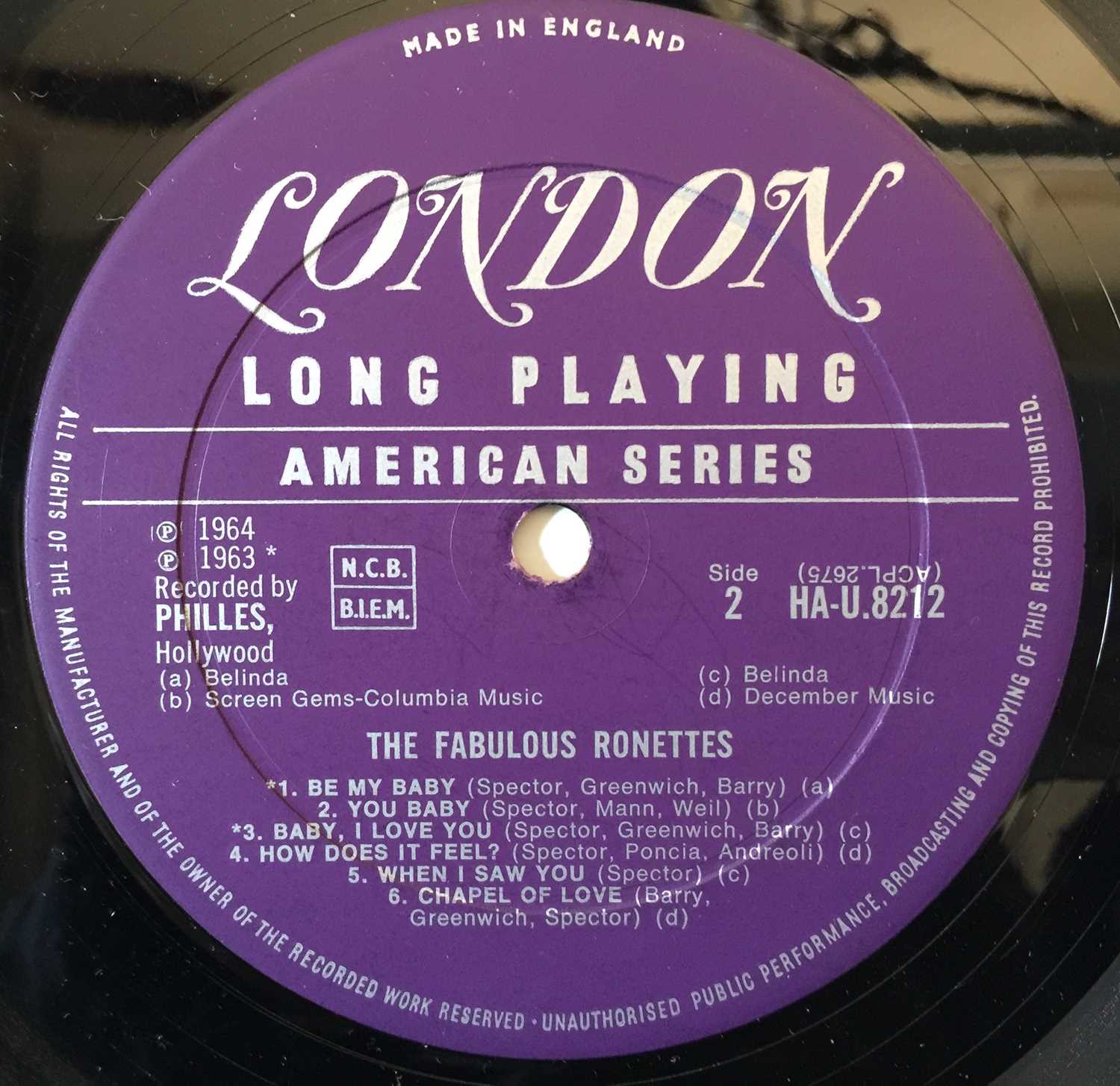 THE RONETTES - PRESENTING THE FABULOUS RONETTES LP (ORIGINAL UK COPY - LONDON HA-U 8212) - Image 5 of 5