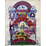 LED ZEPPELIN - ELECTRIC MAGIC ORIGINAL POSTER AND TICKET.