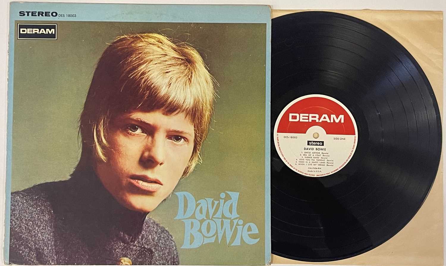 DAVID BOWIE - DAVID BOWIE LP (ORIGINAL US DERAM PRESSING - DES-18003)