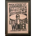 STEVIE WONDER - A RARE 1966 RICKY TICK CONCERT POSTER.