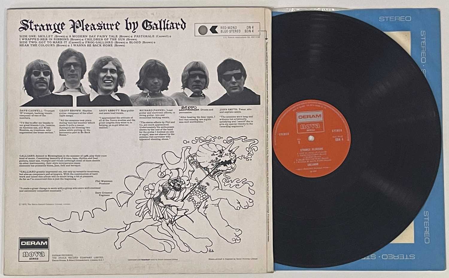 GALLIARD - STRANGE PLEASURE LP (ORIGINAL UK COPY - DERAM NOVA SERIES SDN 4) - Image 2 of 2