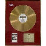 DEPECHE MODE BPI GOLD DISC AWARD.