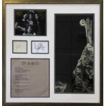 LED ZEPPELIN - FRAMED DISPLAY WITH SIGNATURES.
