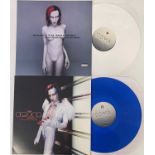 MARILYN MANSON - MECHANICAL ANIMALS LP (ORIGINAL 1998 US WHITE/BLUE VINYL PRESSING - NOTHING RECORDS