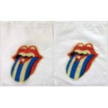 THE ROLLING STONES - 2016 OLE SOUTH AMERICAN TOUR - AIRPLANE HEAD REST COVERS.