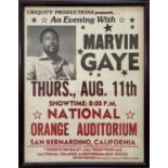 MARVIN GAYE - ORIGINAL 1977 CONCERT POSTER.