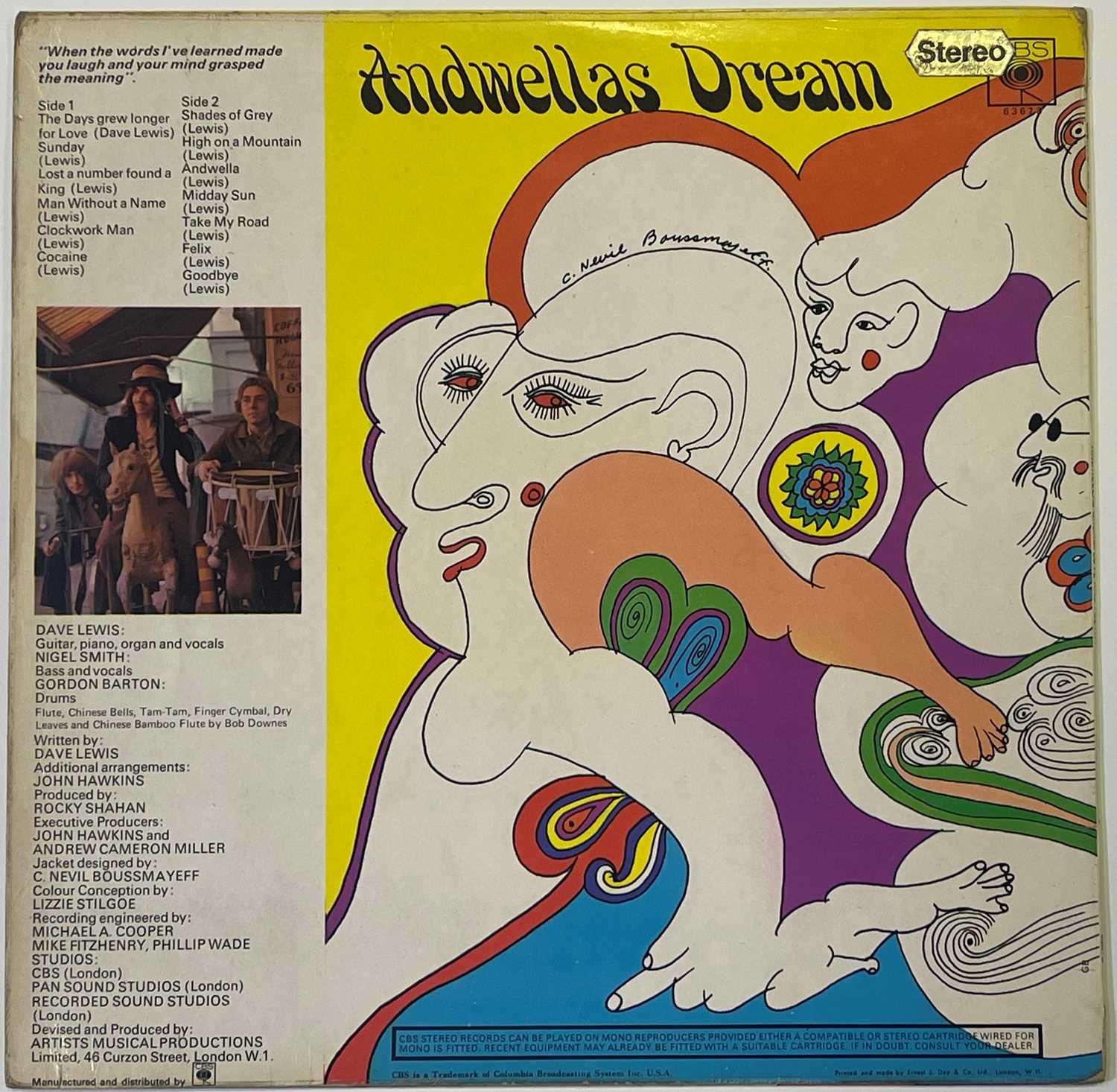 ANDWELLAS DREAM - LOVE AND POETRY LP (ORIGINAL UK COPY - CBS S 63673) - Image 3 of 3